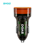 Bwoo 38W USB-A+USB-C 2 in 1 Transparent Car Fast Charger - 2 miniature