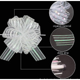 Оберните \& Сверните 5-ДЮЙМОВЫЙ бант Из Органзы С Лентой 15 ММ X 1,27 Метра, серебристый - 3 miniature