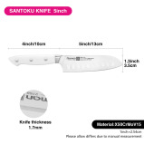 Fissman 5'' Santoku Knife LINZ (steel X50Cr15MoV) - 4 miniature