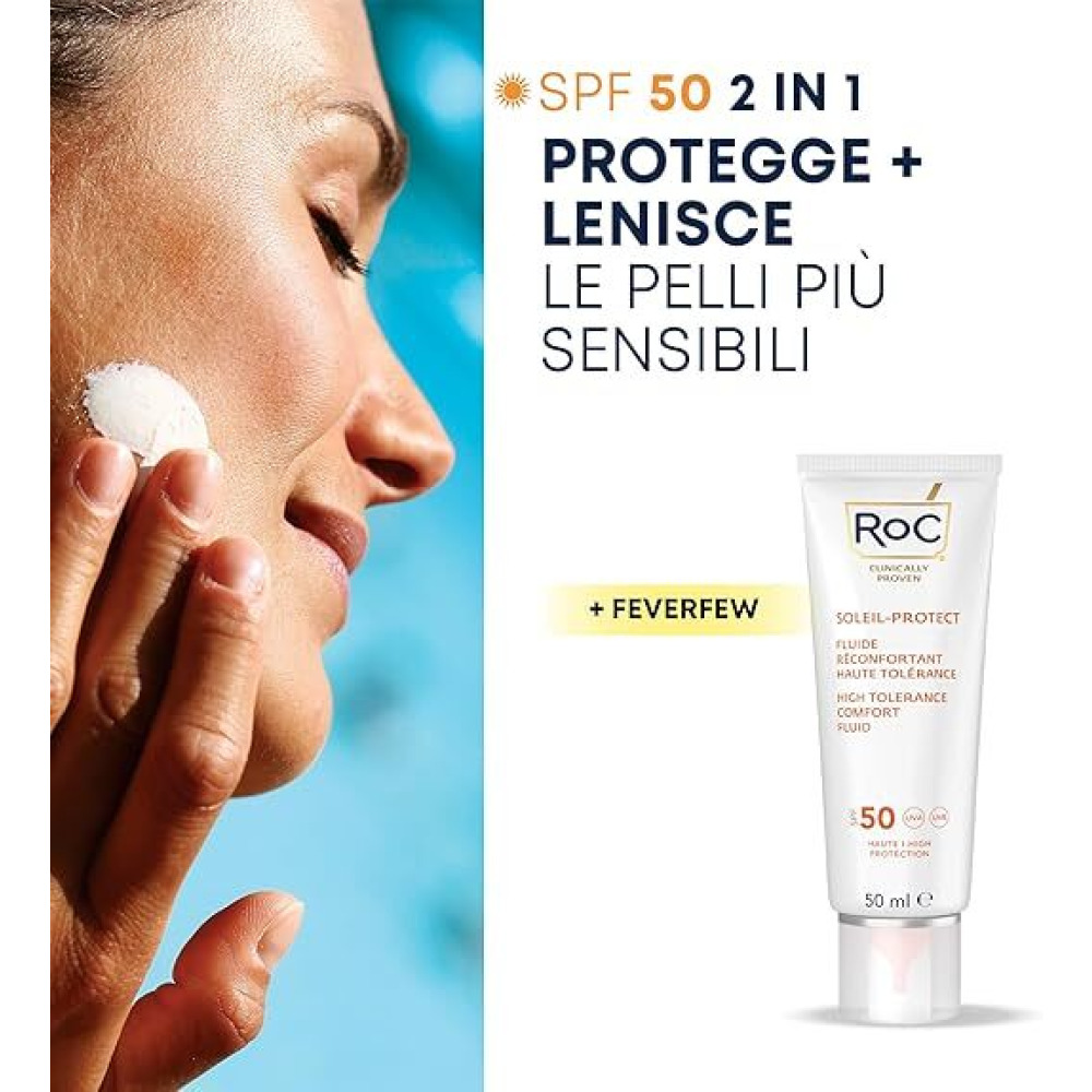 Roc - Soleil-Protect High Tolerance Comfort Fluid Spf 50 - Uva/B Protection -  Sensitive Skin - 50 Ml - 3