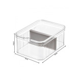 سلة المهملات الصغيرة المقسمة من Inter Design باللون الرمادي الشفاف - 2 miniature