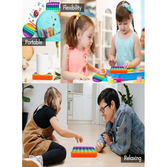 2er-Set Silikon-Poppys – Fidget Toy Gegen Stress & Für Konzentration – Knackblasen Für Kinder & Erwachsene