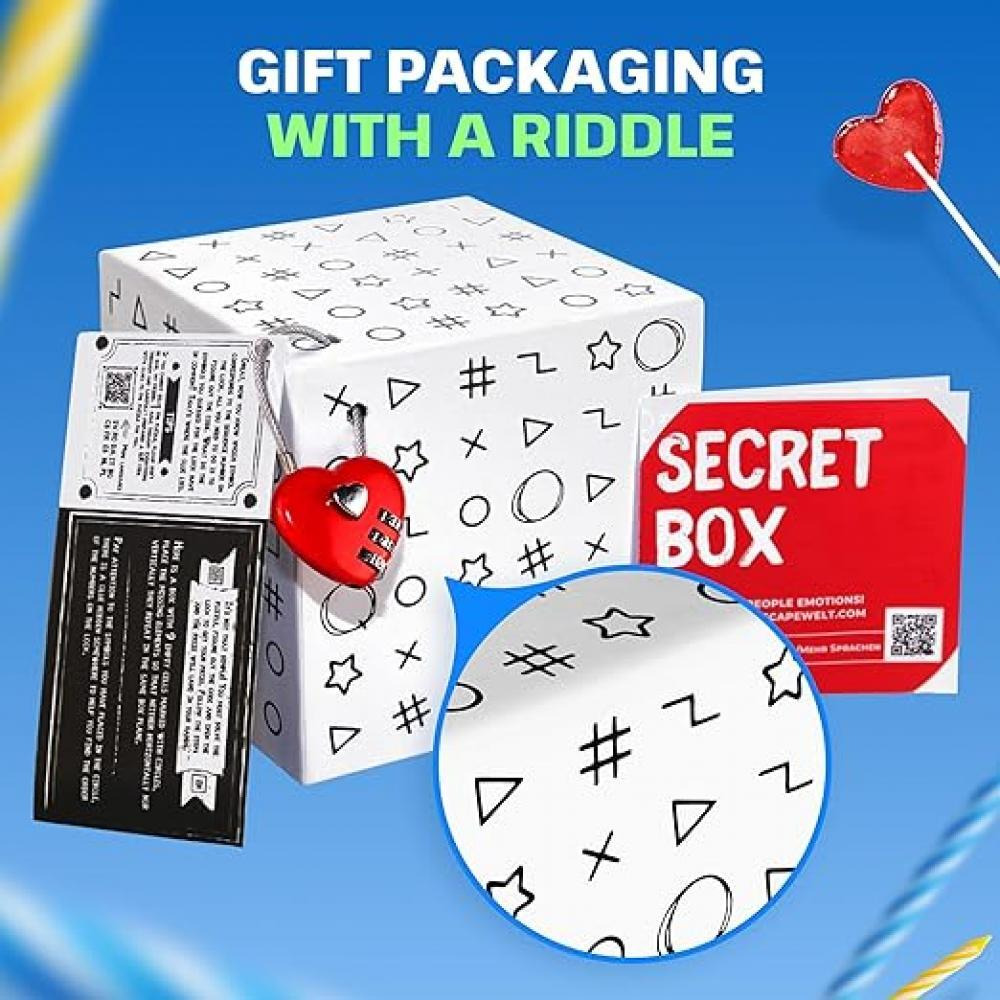 ESC WELT Mystery Birthday Gift Box for Present - Holiday Diwali Ramadan Decorative Small Paper Favor Box - Surprise Party Box for Sweets, Treats, Cand - 5