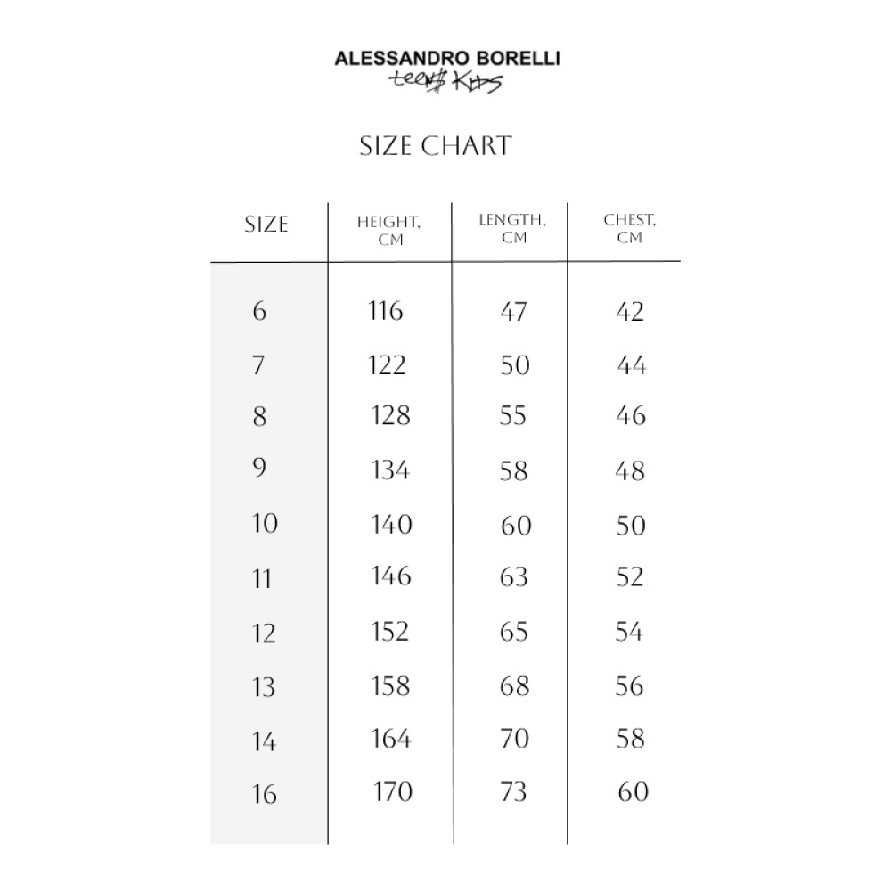 Sweatshirt for boys Alessandro Borelli (Black-and-white) size 10, 140 - 3