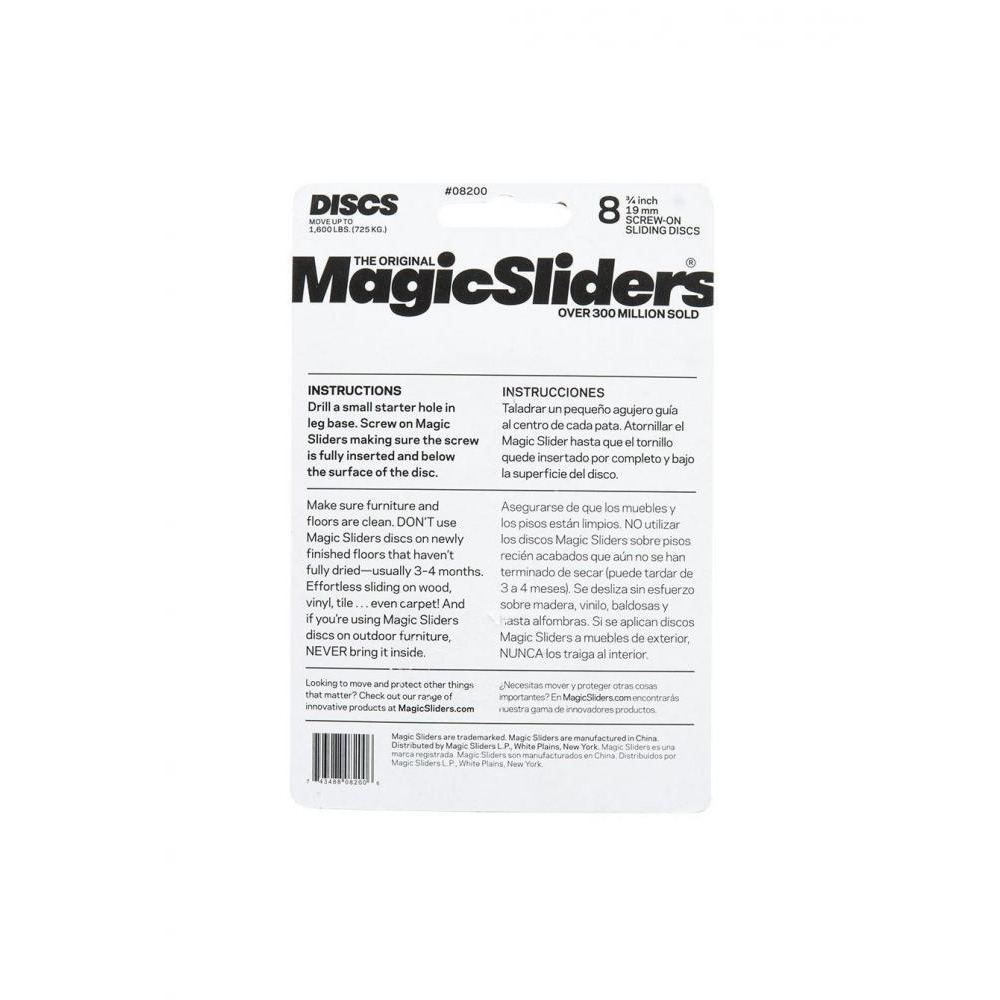 Magic Sliders, 8 Шт. В упаковке, 34-Дюймовые Круглые Слайд-Диски - 2