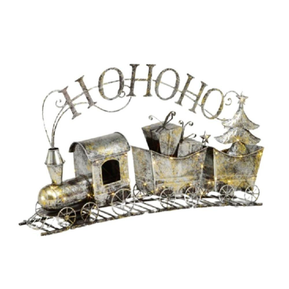 Swift 83cm Metal Train Hohoho Silver - 1