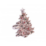 RSW Silver Gem Christmas Tree Napkin Ring - 1 miniature