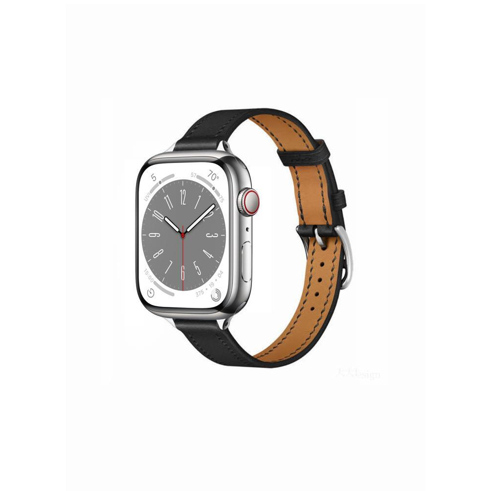 Perfii Slim Genuine Leather Replacement Band For Apple Watch 41б 40б 38 mm Series 8/7/6/5/4 SE - 2