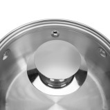 FISSMAN Cooking Pot 0.9L/14x6cm with Glass Lid Stainless Steel with Induction Bottom, Gulliver Series - 6 miniature