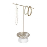 Inter design Dakota Jewelry Stand White Marble  Satin - 2 miniature