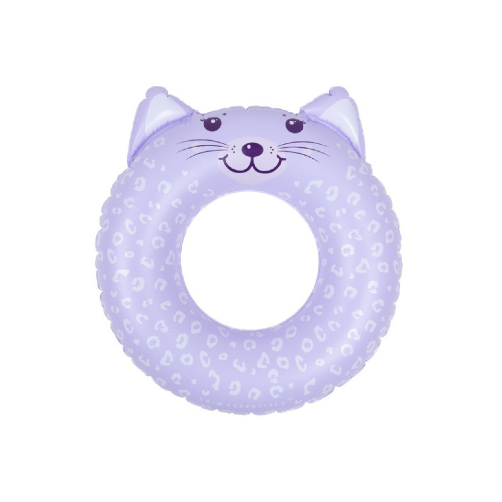 Swim Essentials, Swim ring with lila leopard printed, 55 cm, 3+ - 1