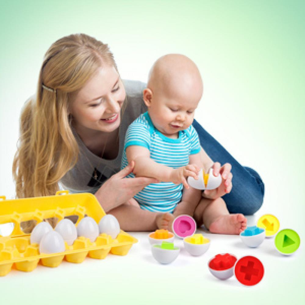 Mumoo Bear / Matching eggs sorter puzzle, 12 pcs - 4