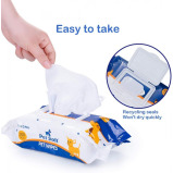 Pet Soft / Pet wipes, Apple scent, 20x15 cm, 100 pcs - 3 miniature