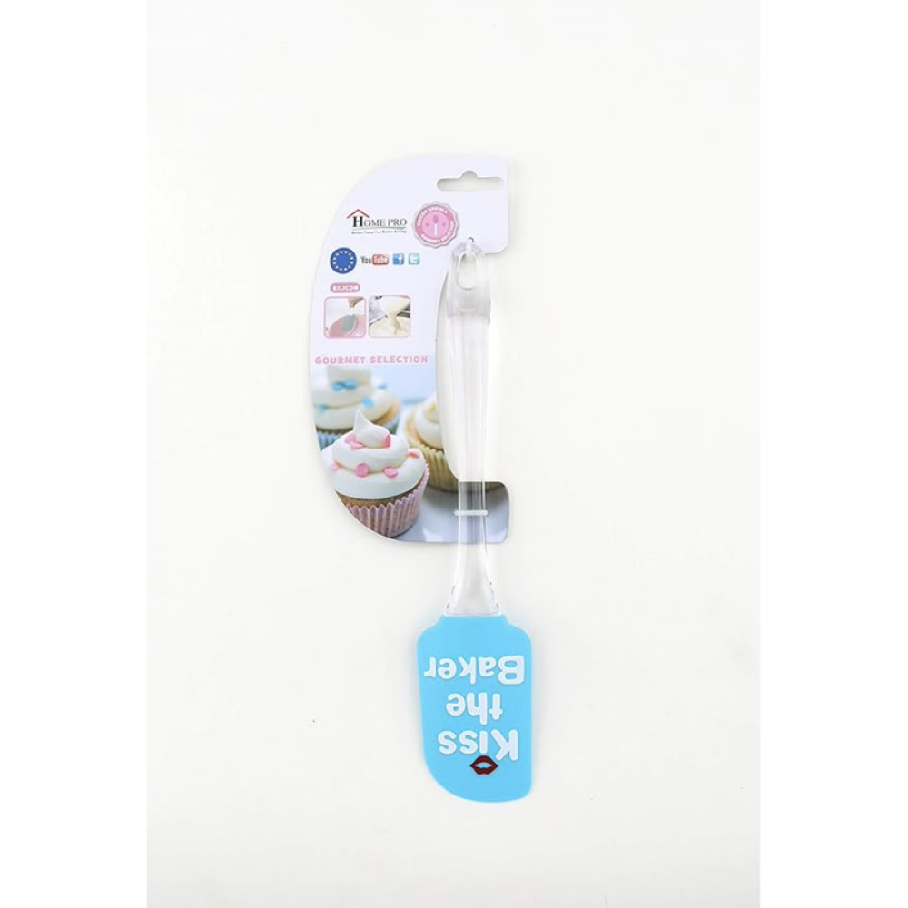 HomePro Spatula Silicon Head Blue, Kiss the Baker - 1