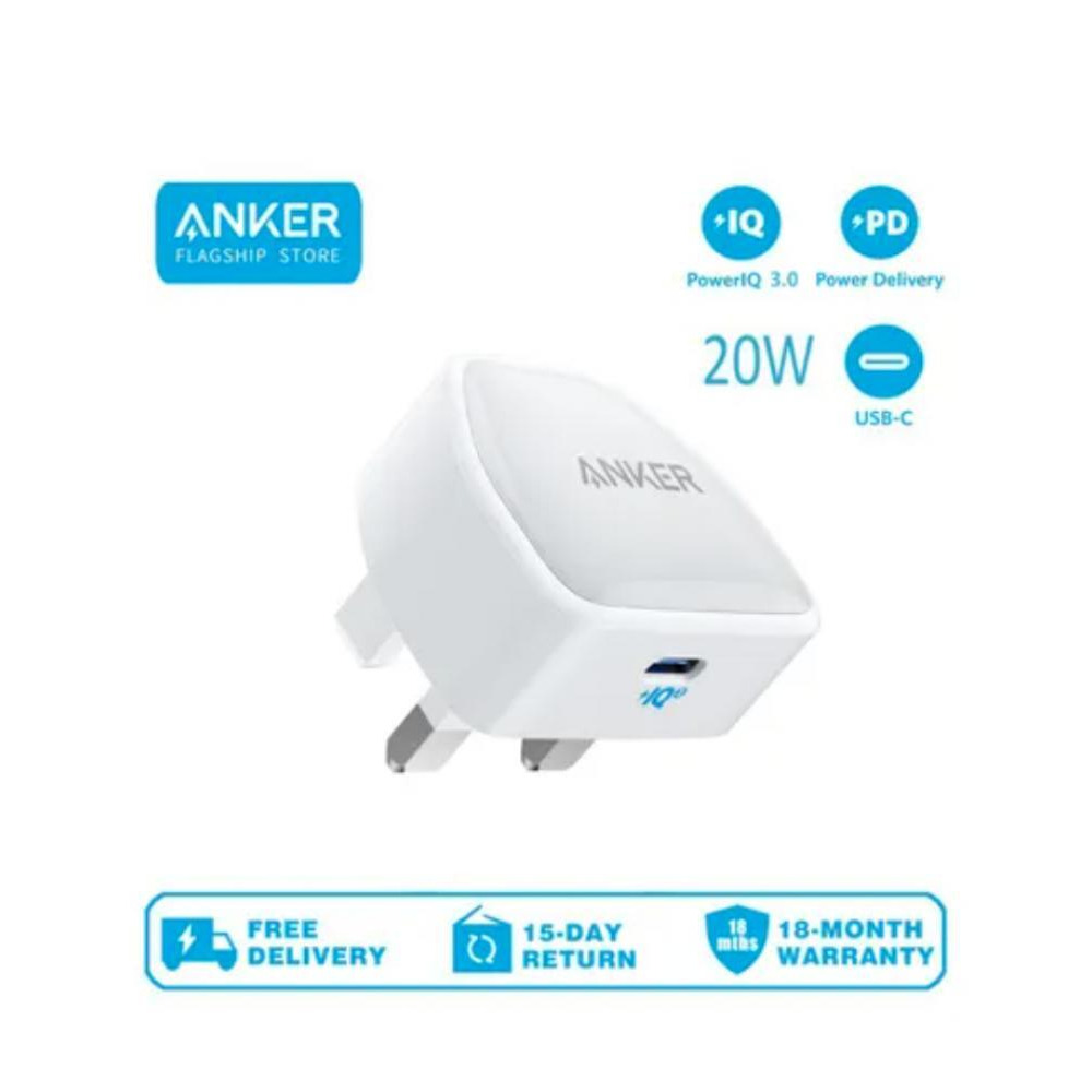 Anker / Wall charger, Nano USB-C, Fast, White - 7
