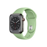 Perfii Solid Silicone Replacement Band for Apple Watch 49, 45, 44, 42 mm Series Ultra 8/7/6/5/4 SE - 2 miniature