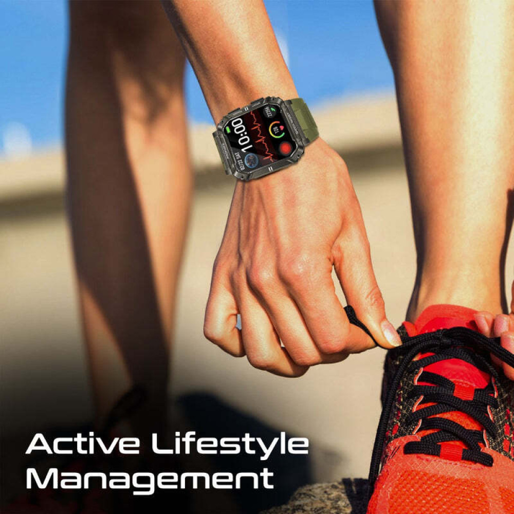 ساعة بروميت XWATCH-S19 Activlife™ الذكية مع مكالمات بلوتوث لاسلكية - أخضر ليلي - 7