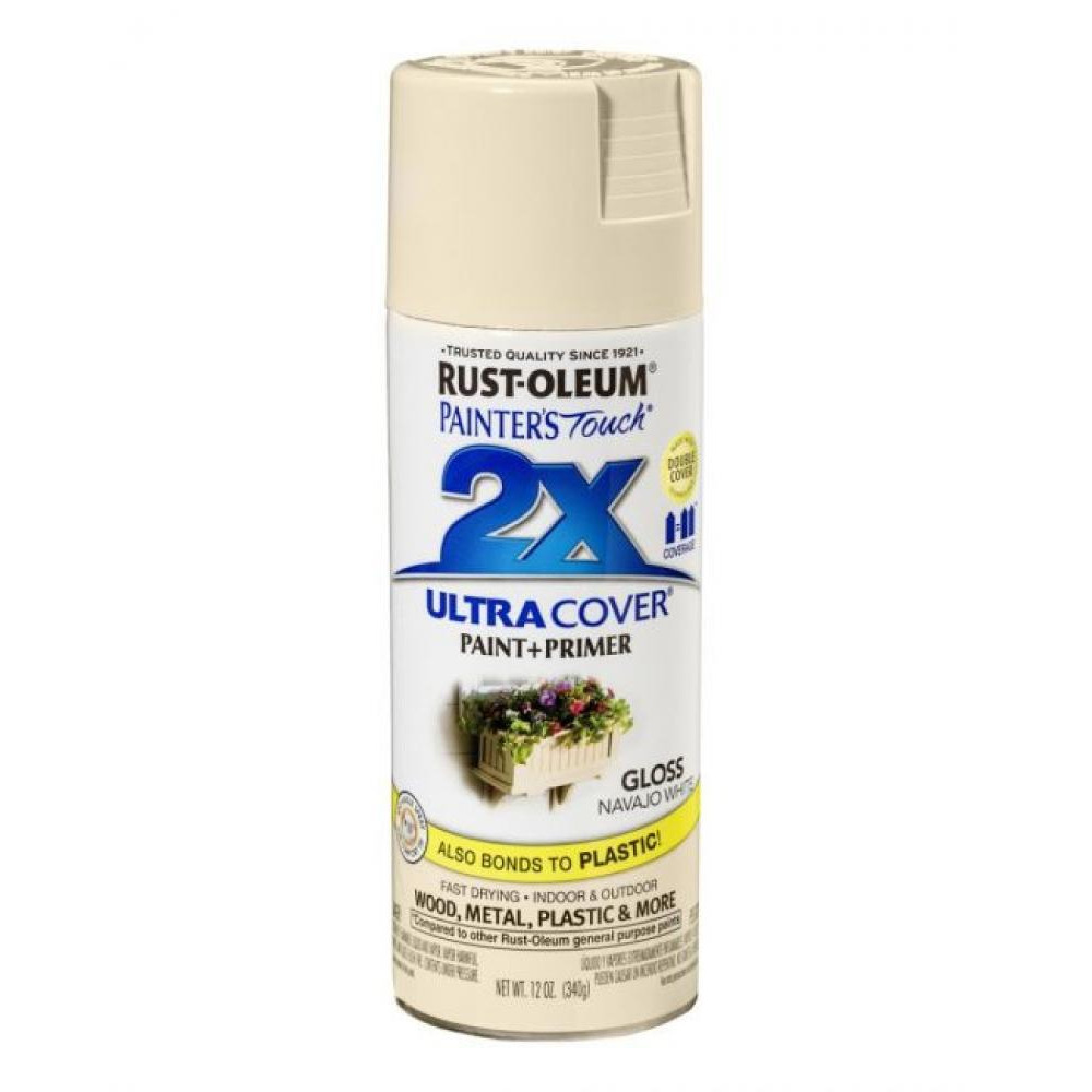 Rust-Oleum Painter's Touch 2X Gloss Navajo White 12 أونصة. - 1