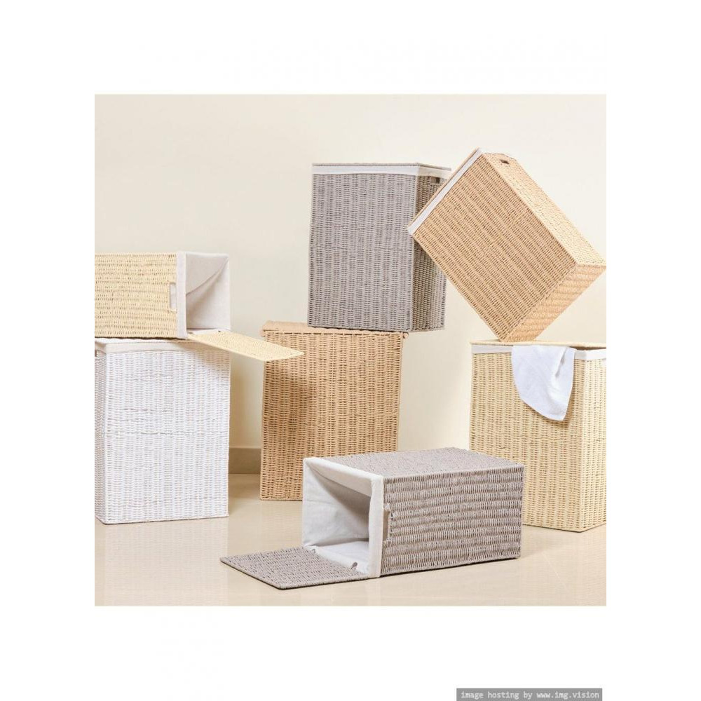Homesmiths Large Laundry Hamper Natural with Liner 40 x 30 x 55 cm - 7