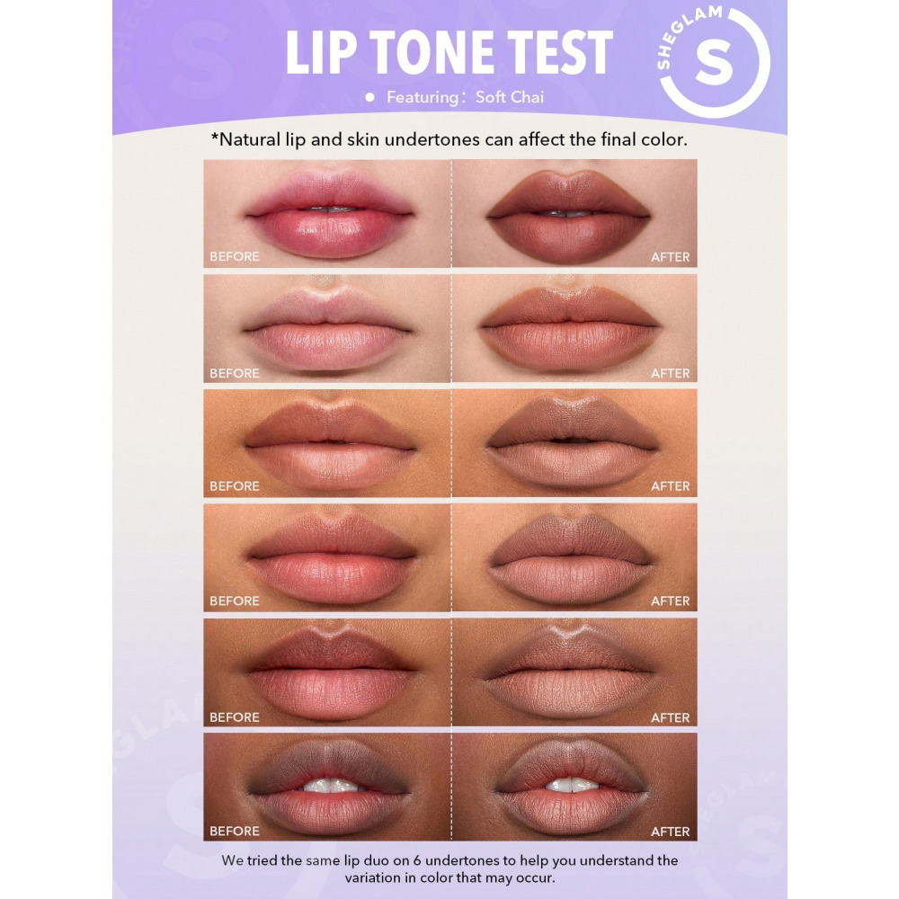 Sheglam, Lipstick & Liner Duo - Warm Nutmeg - 3