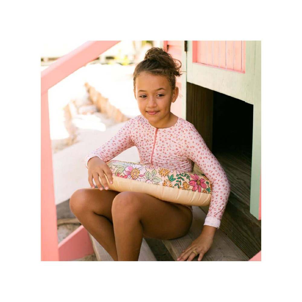 Swim Essentials, Swim ring with pink blossom printed, 55 cm, 3+ - 2