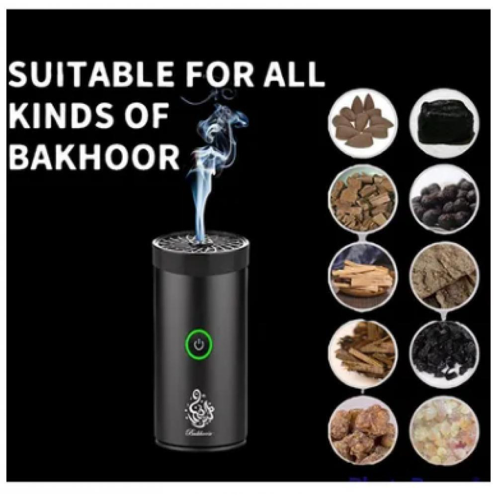 Bukhoor / Rechargeable incense burner, Black, USB Type-C powered - 3