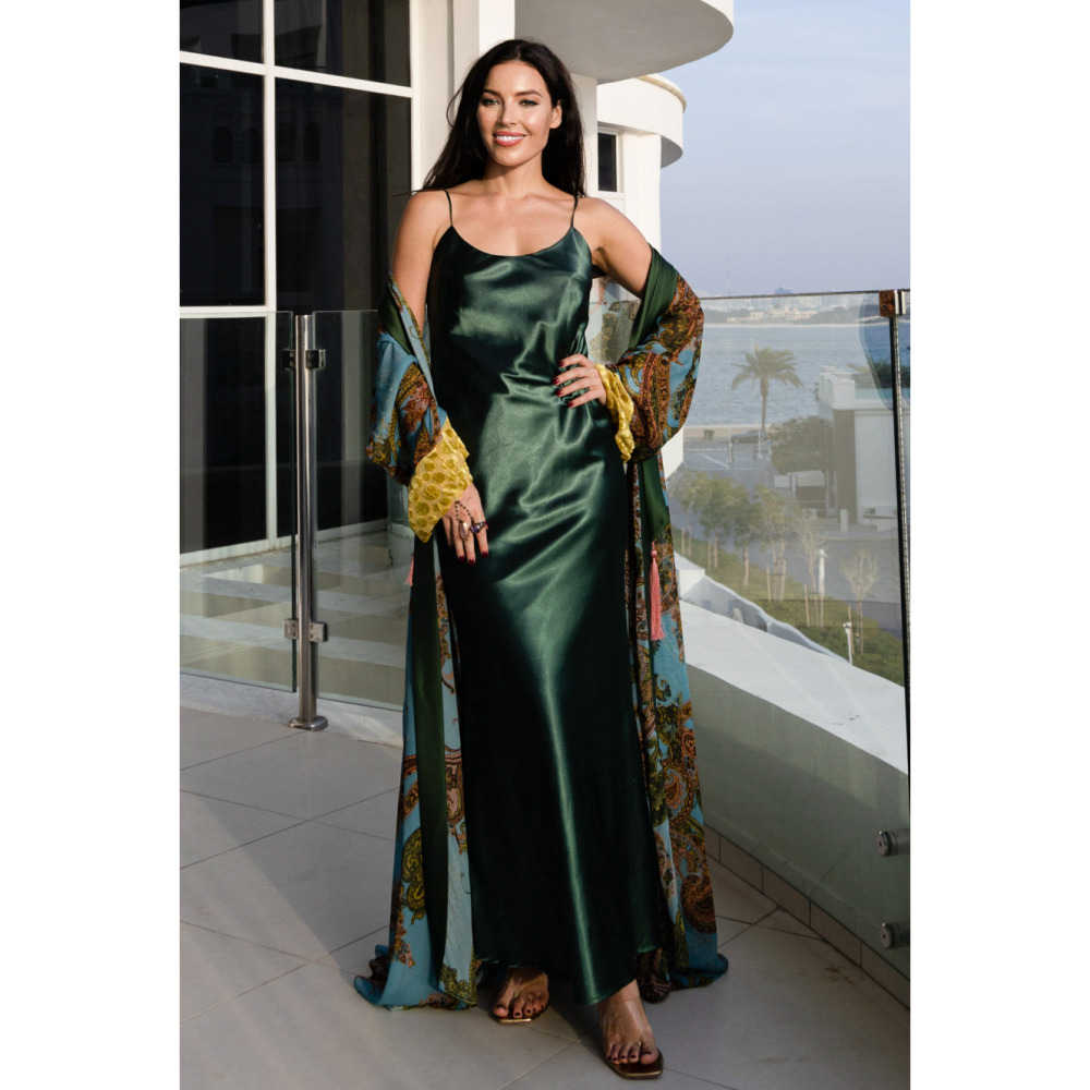 Asian Spirit, Slip Dress Green Maxi, Free size (S-L) - 1