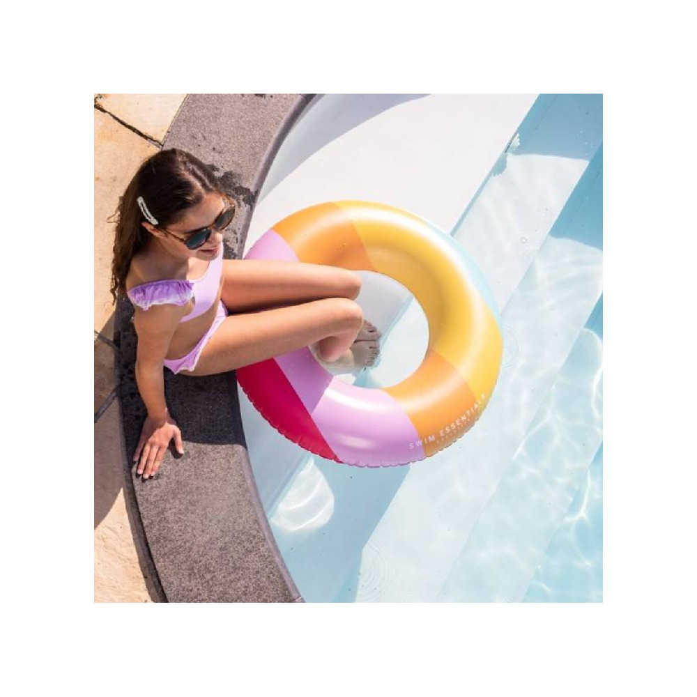 Swim Essentials, Swim ring with rainbow printed, 90 cm, 6+ - 5