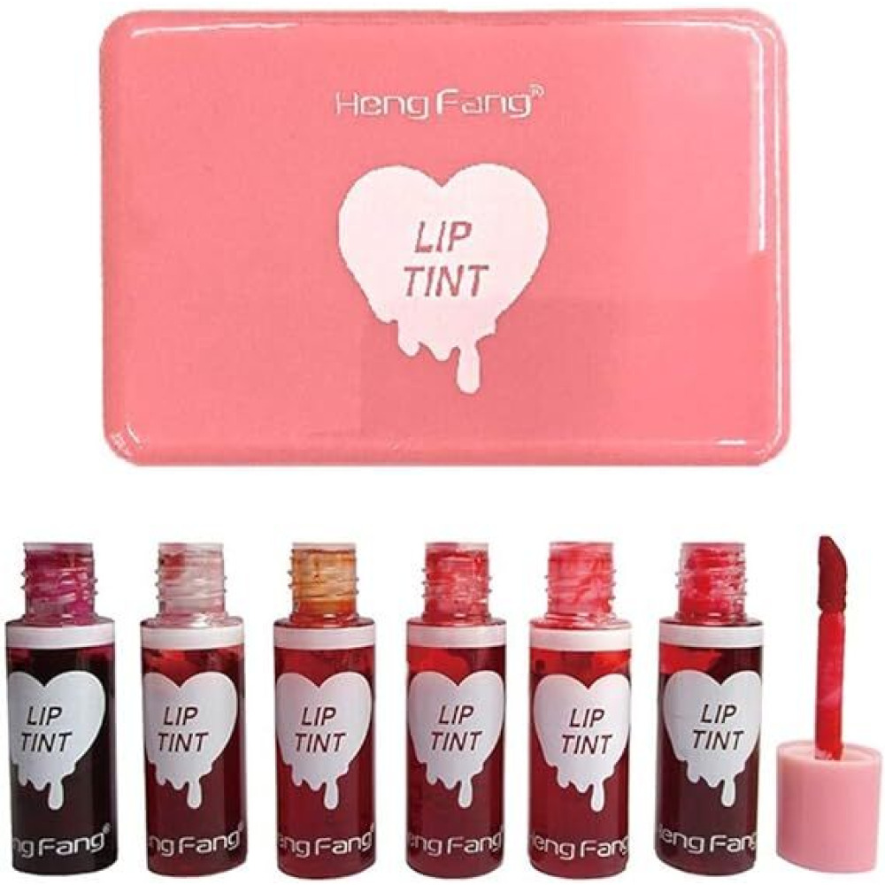 مجموعة ألوان شفاه ثلاثية الأبعاد من هينج فانغ تدوم طويلاً للغاية مكونة من 6 قطع - 4