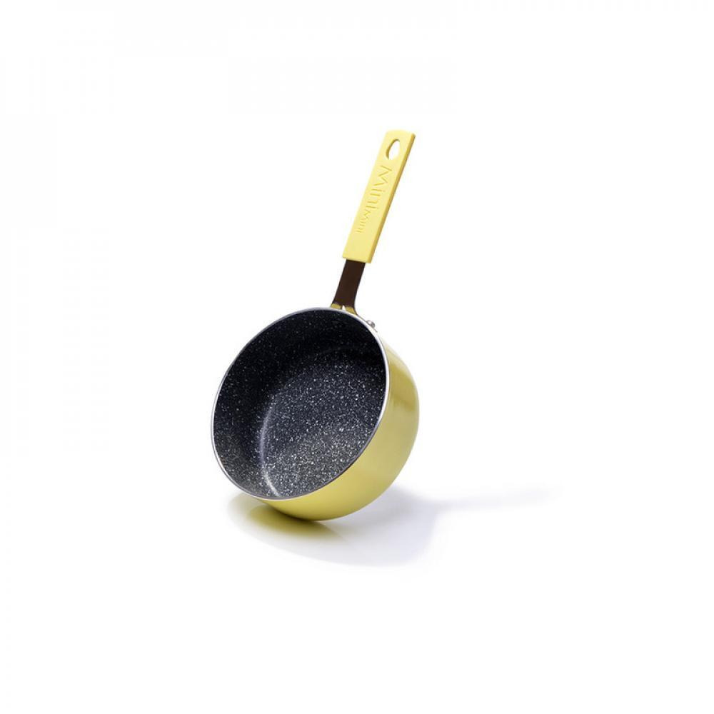 Sauce Pan Mini Chef 14x6 cm\/08 LTR with Aluminium with Non-Stick Coating Yellow - 1