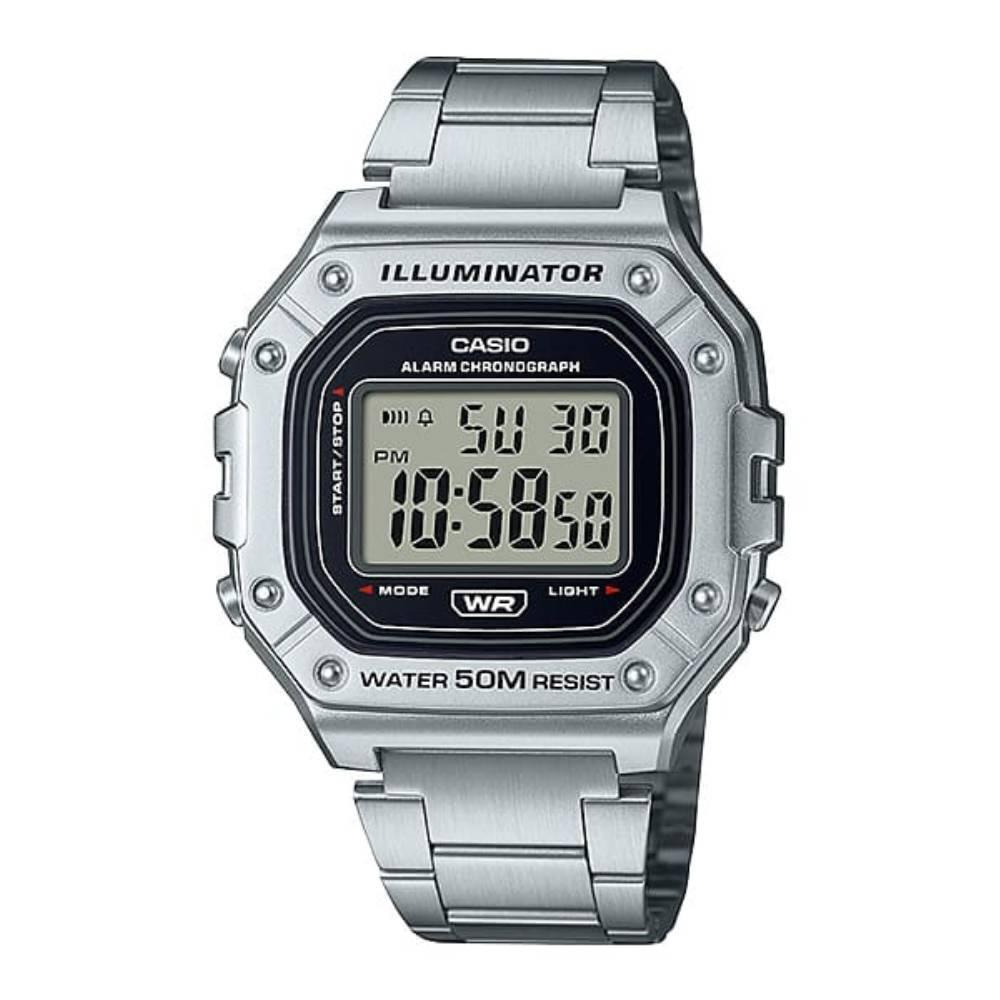 CASIO Men's Wrist Watch W-218HD-1AVDF - 44 mm - Silver - 1