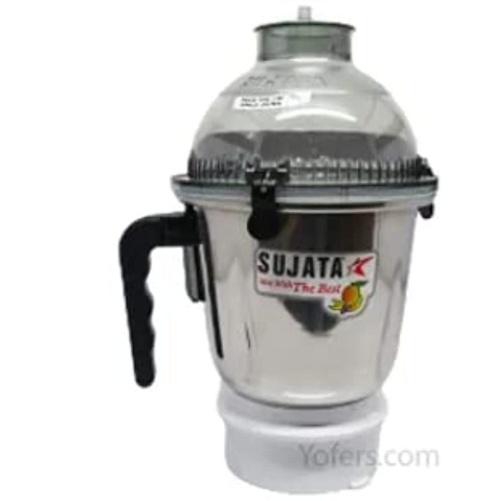 Sujata Dome Steel Jar, 1500 ml, (White) - 2