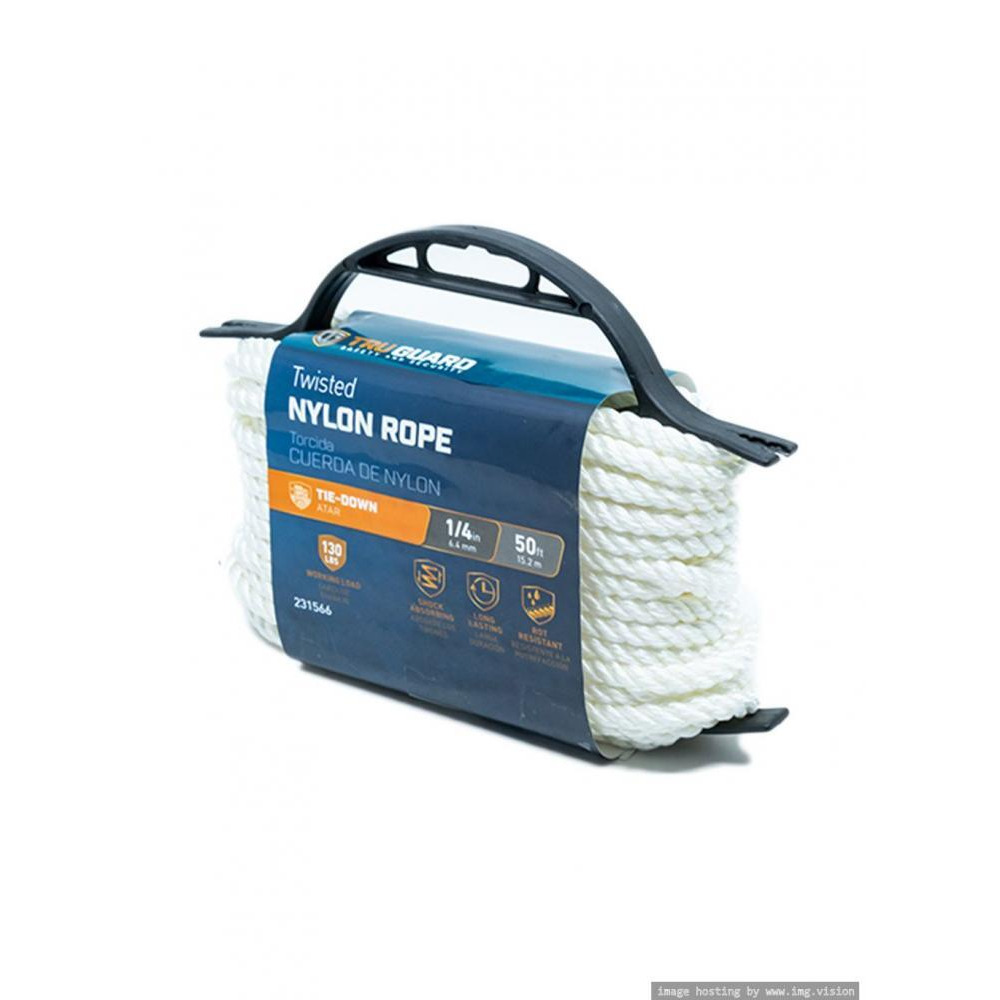 سلك نايلون أبيض من Tru-Guard مقاس 14 بوصة × 50 - 3