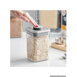 OXO 1 Liter Steel Small Square Pop Clear Container - 2 miniature