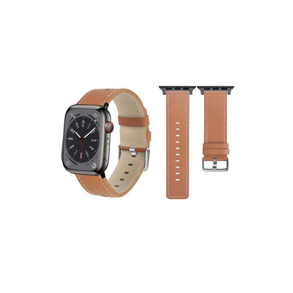 Perfii Genuine Leather Replacement Band For Apple Watch 41/40/38mm Series 8/7/6/5/4/SE - 1