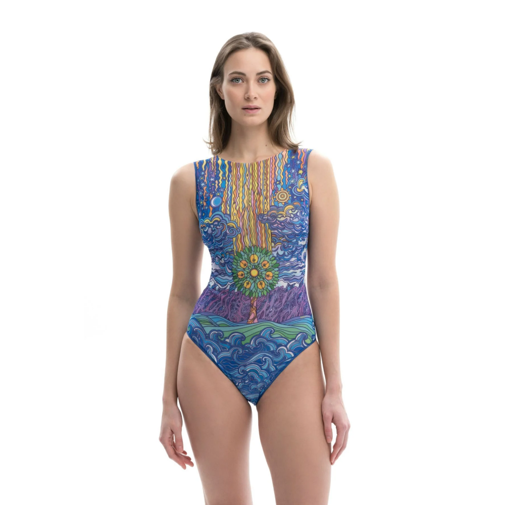 One-piece Sleeveless Swimsuit Family Power (XL) - 1