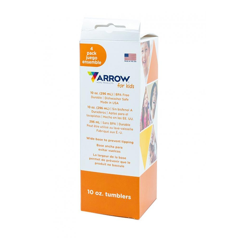 Arrow Home Primary Tumbler, 10 Oz., Pack Of 4 - 2