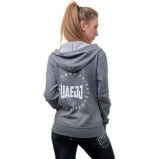UAE Jiu-Jitsu Full Zip Hoodie Jacket for Women, Grey, size L - 5 miniature