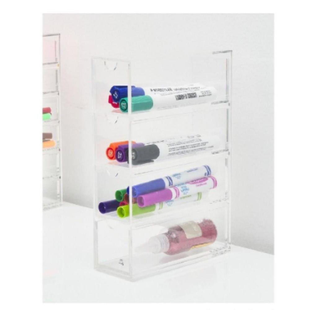 HS Vanity 4 Tiers Acrylic Glasses Display Drawers Clear - 3