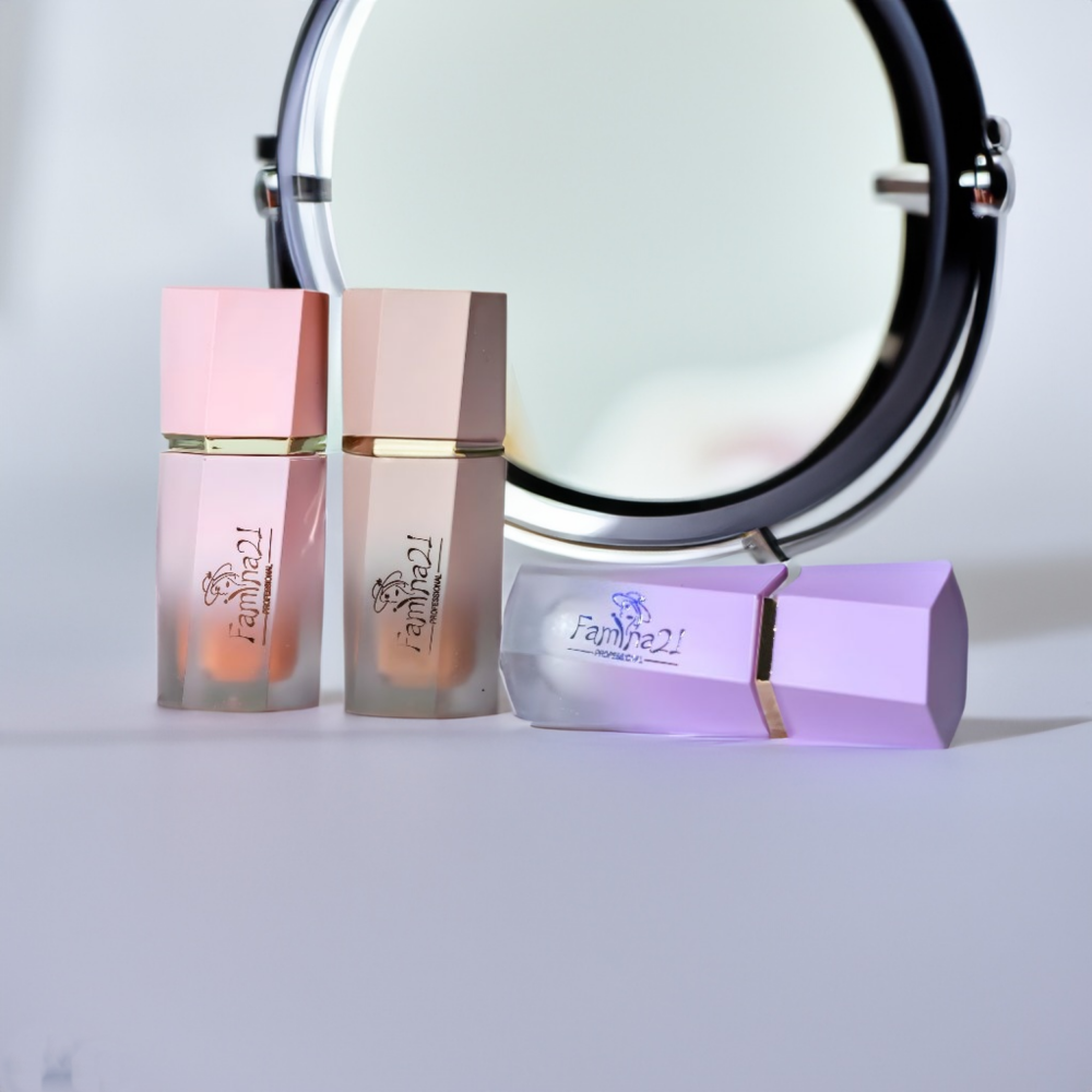 FAMINA21 - Color Bloom Liquid Blush Matte Finish - Стойкие Водостойкие Гель-Кремовые Румяна с Аппликатором-Спонжем (Flaot On) - 3