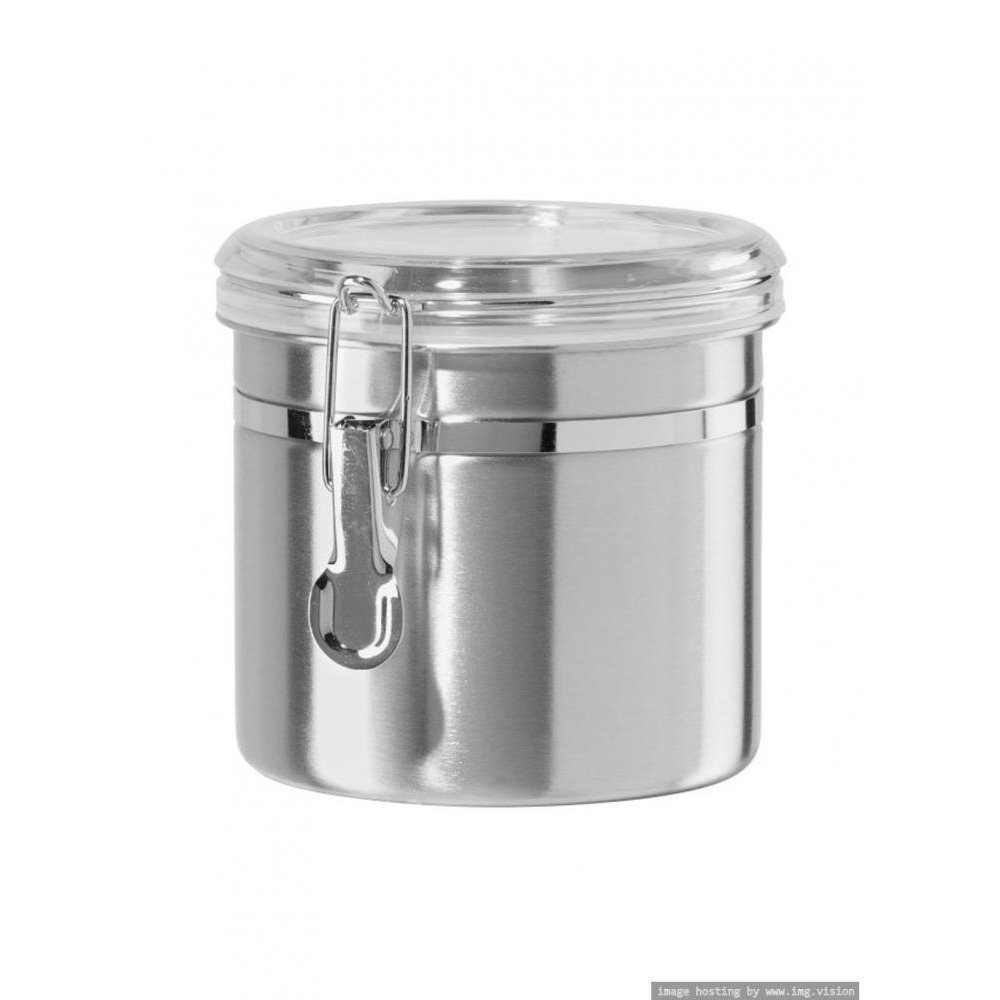 Oggi Stainless Steel 36oz Clamp Canister with Clear Lid - 1