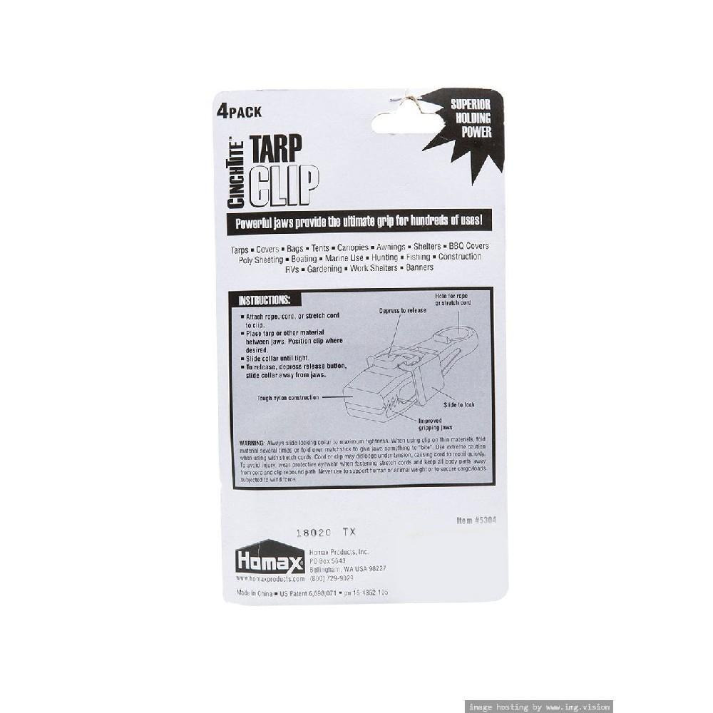 هوماكس 4 قطع من مشبك قماش القنب CinchTite - 1