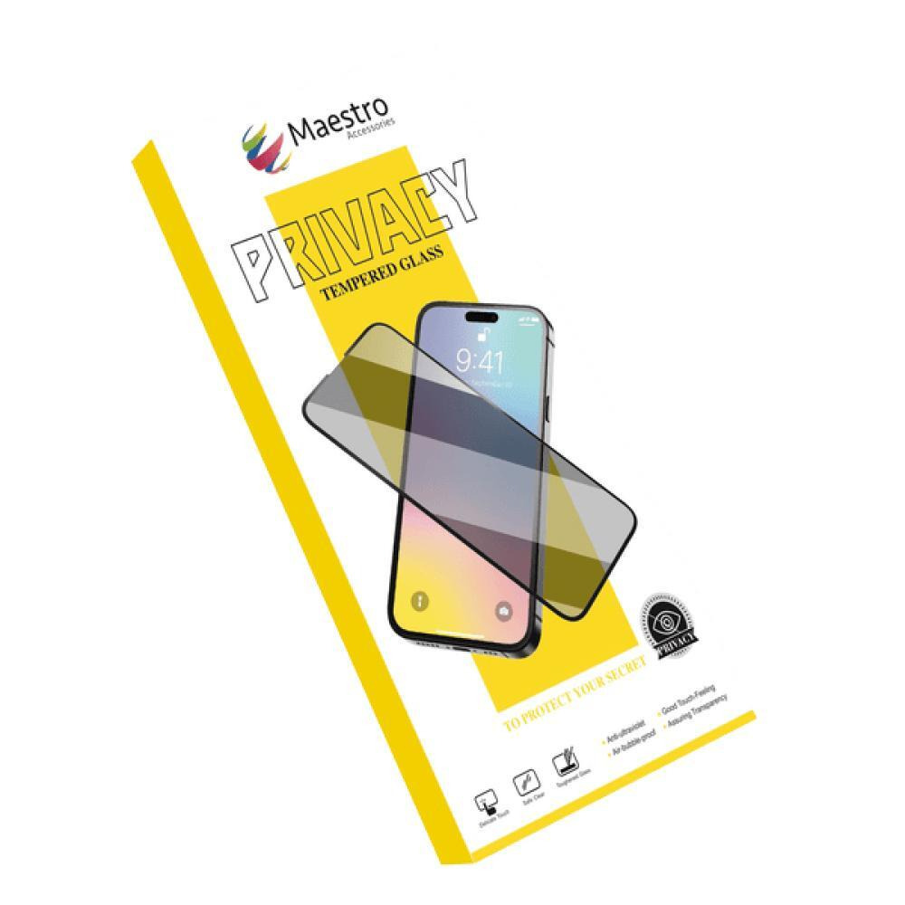 Maestro Tempered Glass Privacy Screen Protector, iPhone 13 Pro Max - 2