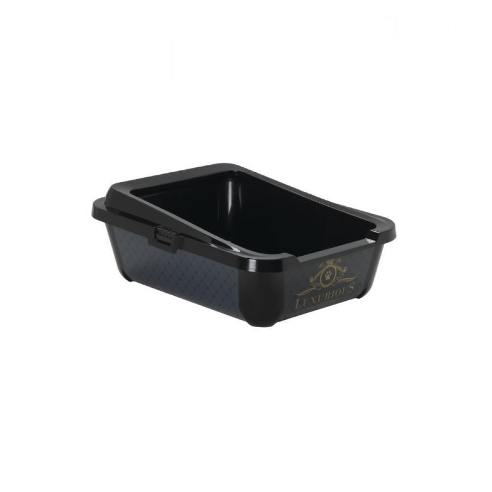 Moderna Hercules Tray Cat Litter Box Opened - Black Lux - L - 1