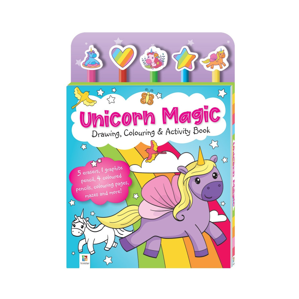 Hinkler Unicorn Magic Drawing, Coloring \& Activity Book Kaleidoscope - 1