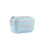 Polarbox 20L Classic Cooler Box with Leather Strap, Rigid Thermal Insulated Ice for Beach, Picnic Party, Nude\/Olive PB-9258,Blue - Baby Rose - 1 miniature