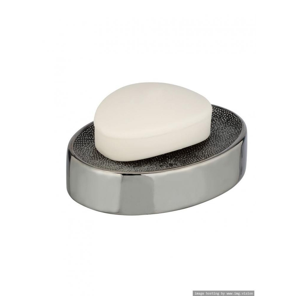 Wenko Soap Dish Mod. Nuria Silver & Anthracite - 4
