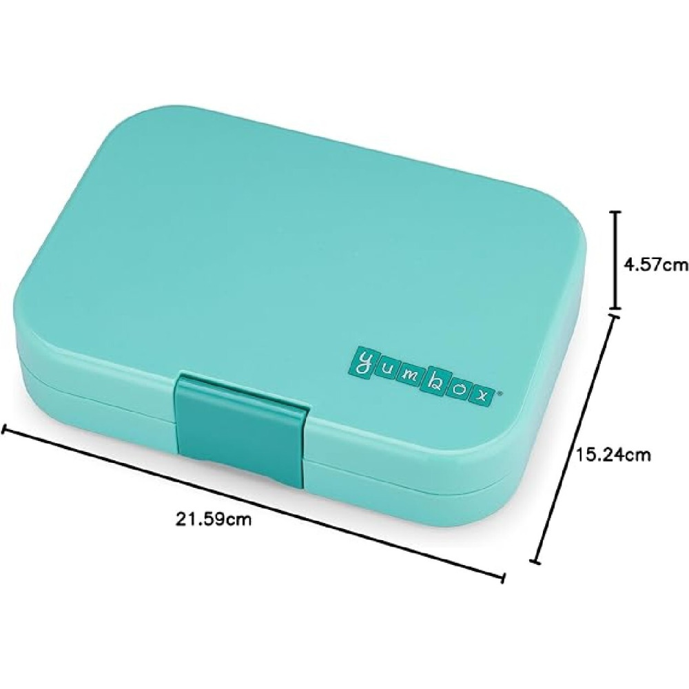 Yumbox Panino 4-Compartment Leakproof Bento Box Surf Green - 1