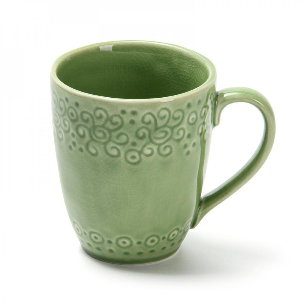 Fissman Ceramic Mug 420ml Green - 1