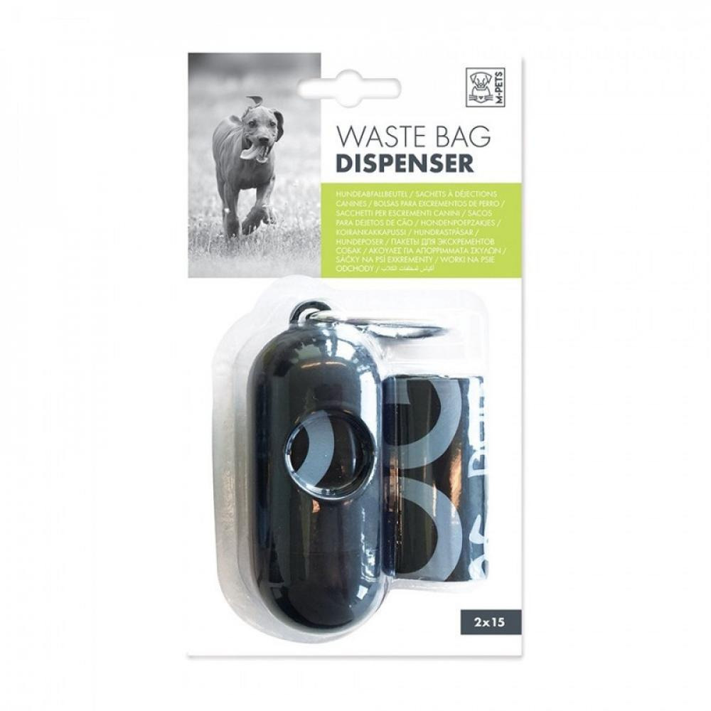 M-Pet Waste Bag Dispenser +30Bag - Black - M - 1